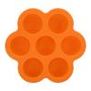 Silicone Baby Food Storage Box Egg Bites Mold Ice Cube Tray 7 Holes (Orange)