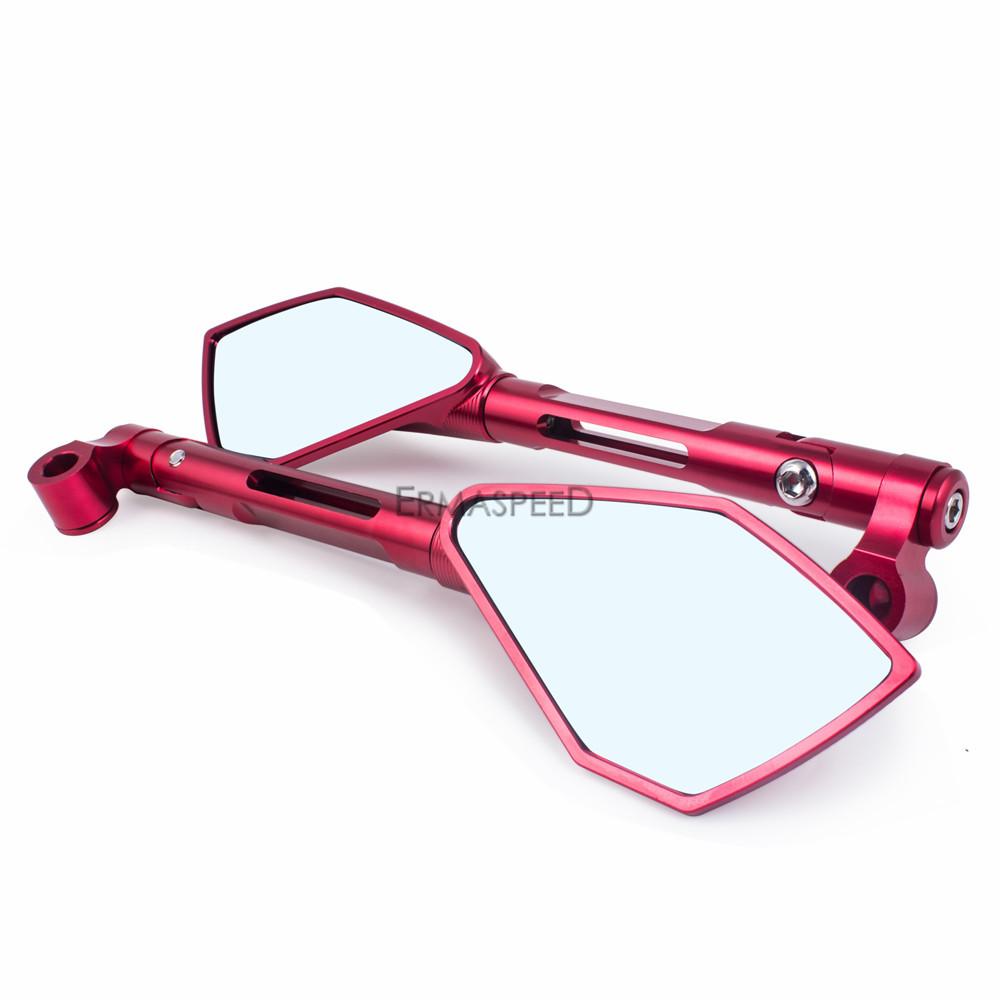 Алюминиевые зеркала заднего вида для мотоцикла с ЧПУ, универсальное 8 мм 10 мм, боковое зеркало заднего вида для мотоцикла, для скутера, электровелосипеда