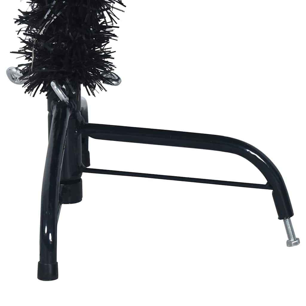 Artificial Pre lit Christmas Tree in Black 150 cm PVC