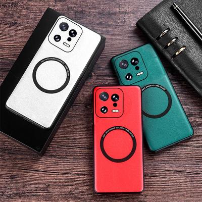 Магнитный чехол Magsafe с беспроводной зарядкой для Xiaomi Redmi Note 13 Pro 12T Pro 12 Pro + 11 11S 10 Pro Redmi K60 K50 K40, чехол из искусственной кожи