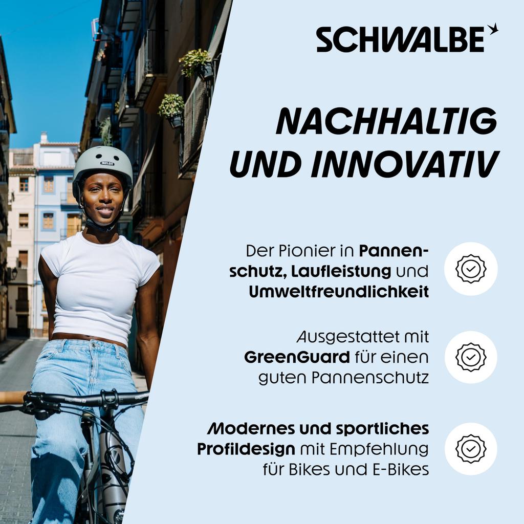 SCHWALBE Marathon 20x1.75 Clincher Tire (Genuine) for Small-Diameter Bikes and City Riding