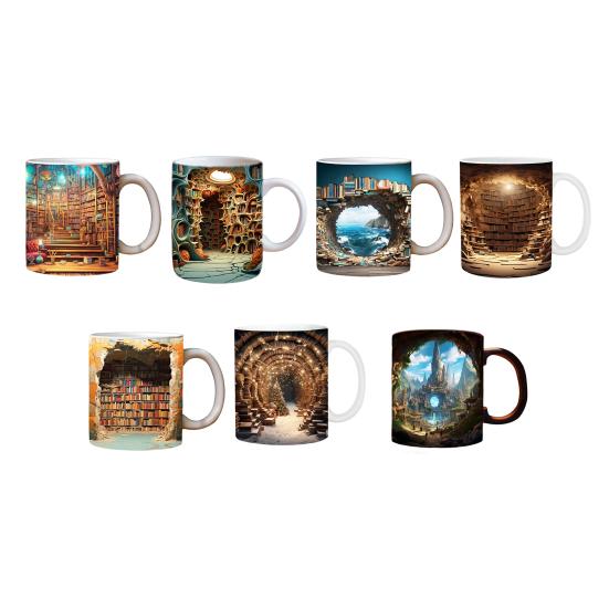 300-400 мл кофейная кружка с книжной полкой и ручкой, термостойкая керамика, пищевой многофункциональный чай, молоко, вода, полка для библиотеки, чашка для любителей книг, подарок на день рождения