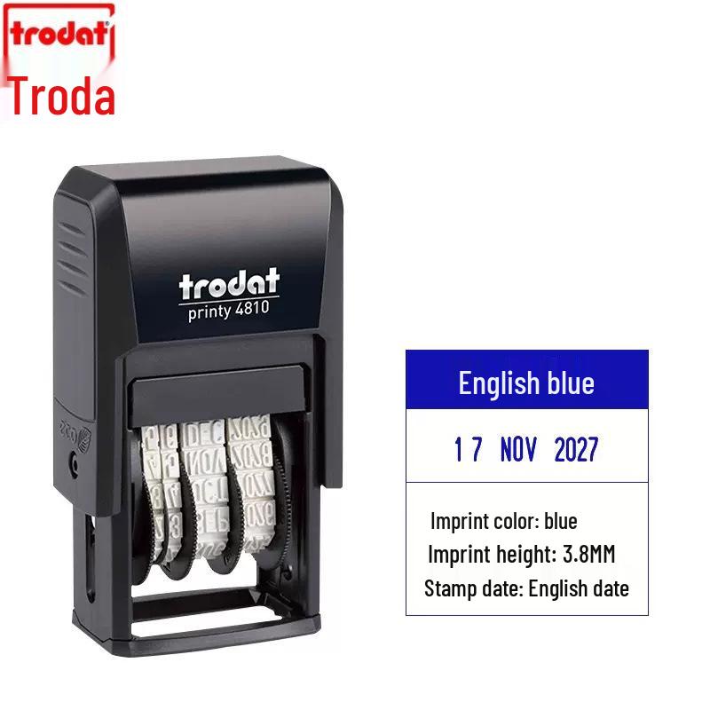 Самонаборный датер Trodat 4810, 3,8x20мм, Регулируемый, Даты на китайском и английском языках