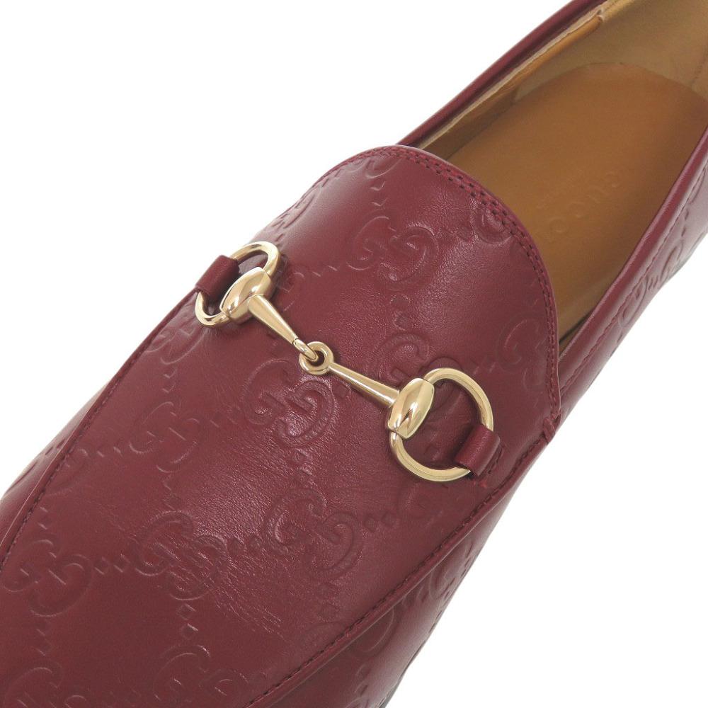 Б/у ОРИГИНАЛЬНЫЕ лоферы GUCCI 786016 Jordaan Horsbit Guccissima Кожаная обувь Бордовый