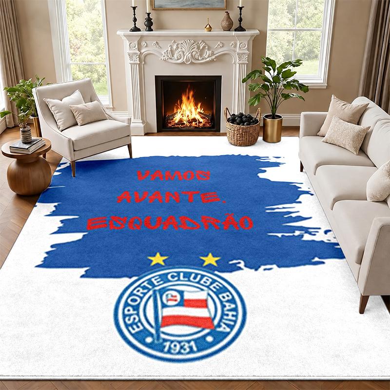 Esporte Clube Bahia Carpet Door Mat for Living Room or Bedroom Protective Mat Under Chair Office Decoration Christmas Gift Birthday Present