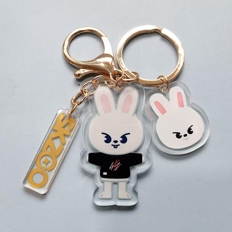 Stray Kids Skzoo Акриловый Двусторонний Брелок Мультяшный Kpop Подарок для Поклонников Коллекция