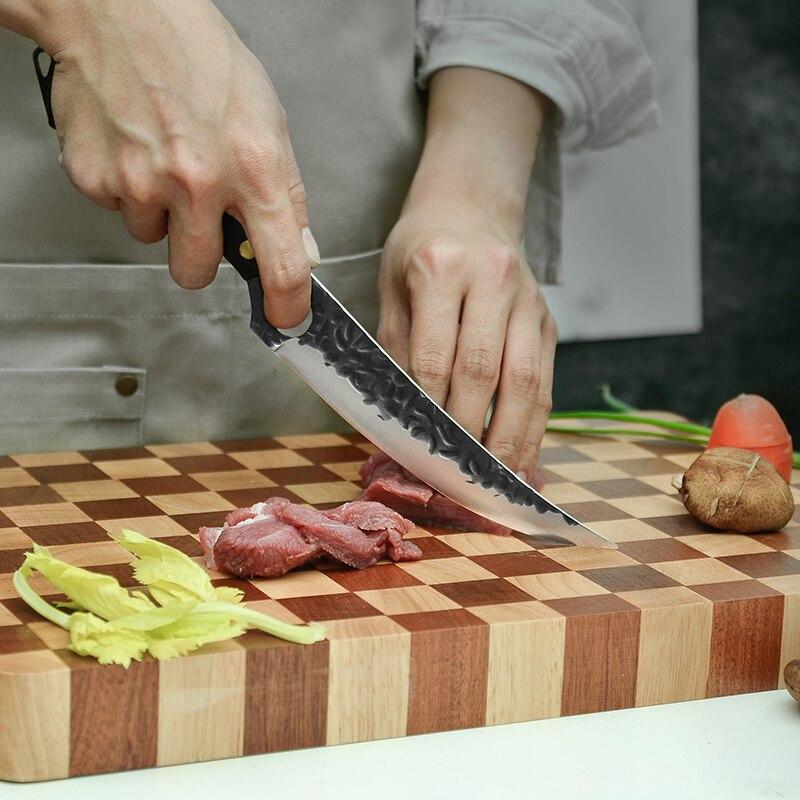 3 шт./компл., нож для обвалки, нож для мяса, японские ножи, кухонный нож шеф-повара ручной работы с точилкой для ножей