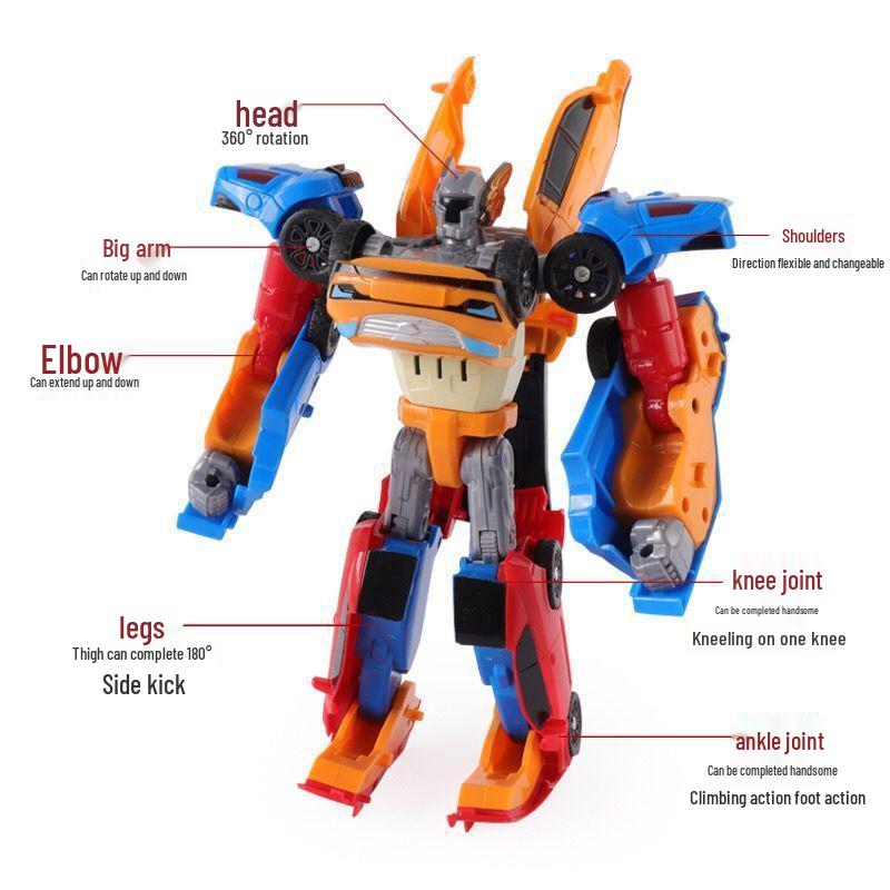 Корейские трансформирующиеся братья Тобот: Тройная Комбинация 3 Штуки - Образовательная Аниме-Игрушка Машина-Робот для Детей