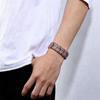 Mens Vintage Copper Bracelet With Magnetic Clasp Geometric Retro Style Electroplated Finish