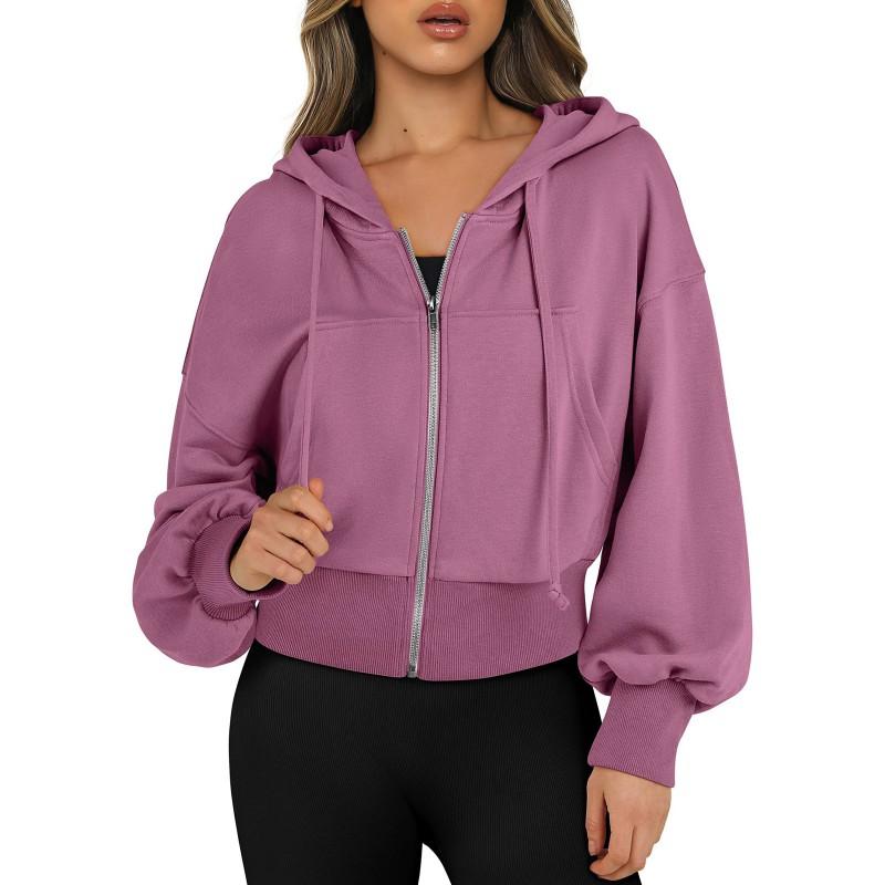 Женская объемная худи на молнии, толстовка из флиса, повседневная, комфорт