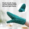 2PCS Hanging Microwave Gloves Non-Slip Grilling Mitts Multifunctional Antiscald Oven Mitts  BBQ