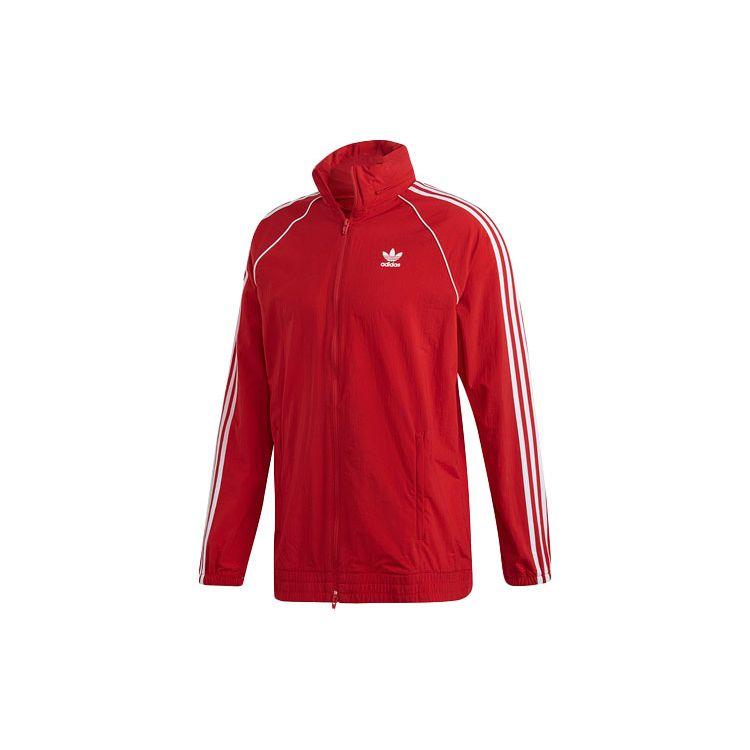 adidas Originals Trefoil Повседневная спортивная куртка с капюшоном Мужские куртки красные DV1587