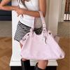 Korean Style Large Capacity Shoulder Bag - Y2K Sweet Cool Spicy Girl Motorcycle Commute Tote Versatile Travel Women's Bag