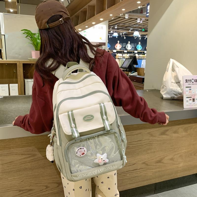 Рюкзак для студентов колледжа, школьный рюкзак для женщин, учащихся старших классов средней школы, большой вместительный дорожный рюкзак