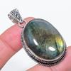 Натуральный лабрадорит драгоценный камень 925 стерлинговое серебро ювелирный кулон 2,17" y0h19