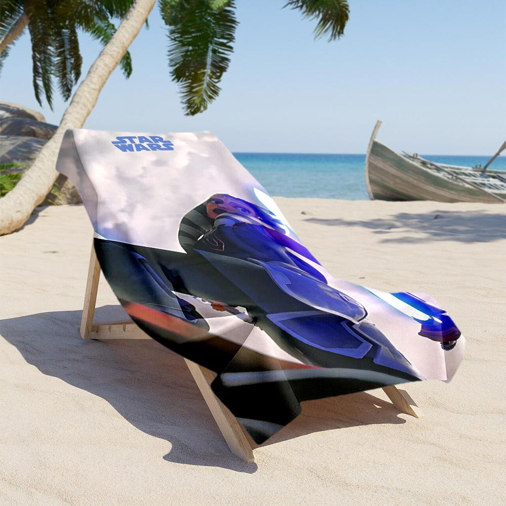 Star Wars Beach Towel Super Soft Microfiber Quickdry Fabric Comfortable Lightweight Portable for Swimming,Beach,Camping, Travel, Beach Accessories,Gym