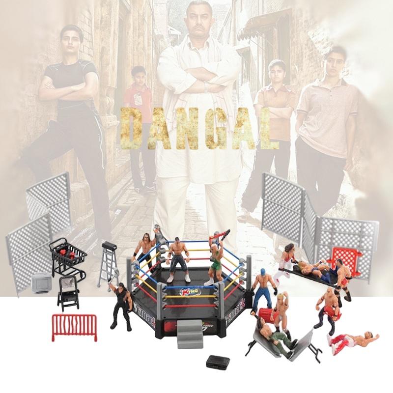 Набор Арена Шуайцзяо Прочная пластиковая модель сцены с фигурками борцов Отлично подходит для детей