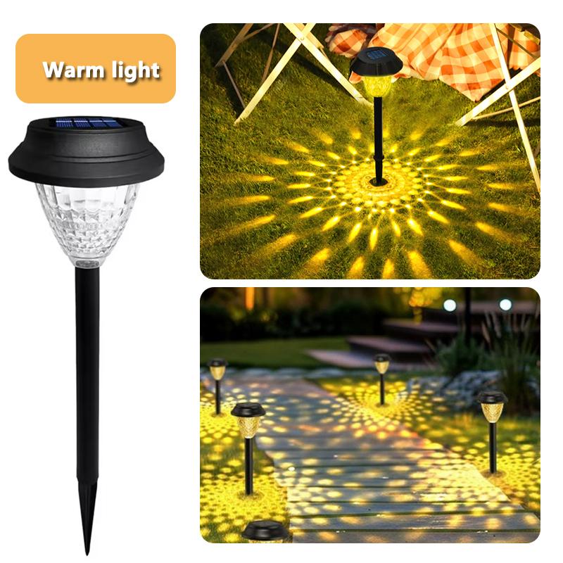 Солнечный светодиодный газонный светильник на открытом воздухе водонепроницаемый RGB светодиодный теплый двойной источник света двор вилла дорожка балкон сад украшения огни подарки