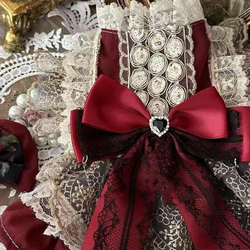 Pet Princess Dress Christmas Small Dog Dog Pomeranian New Year's Robe Cat Light Luxury Gift Clothing