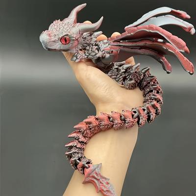 Гибкая статуэтка дракона с 3D-печатью, смешанный цвет пластика, настольный декор, подарок на день рождения для подростков и взрослых от 14 лет, коллекционная Mo