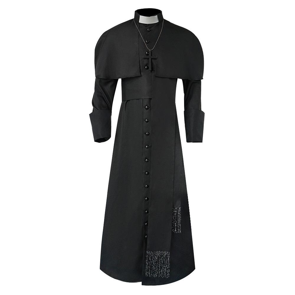 Men's Church Father Clergy Robe Priest Costume for Halloween MDEC-003