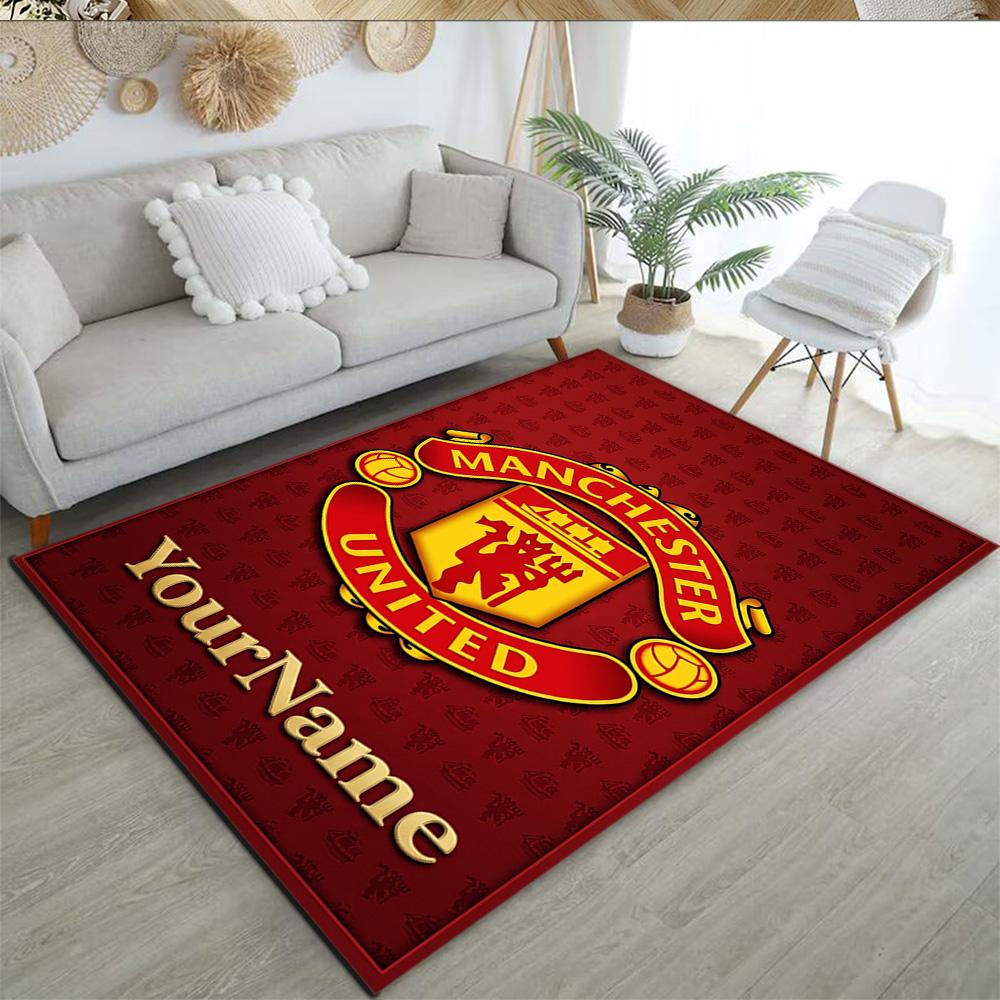 Manchester Personalized Name Area Rug Perfect for Outdoor Living Rooms Dormitory Entryway Anti-slip Rug Anime Office Decor