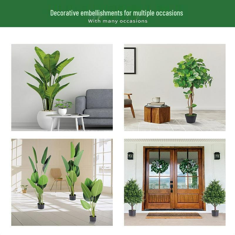 Realistic Boxwood Olive Tree Potted Plant for Indoor/Outdoor Decor