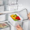 6 Set of Large-Capacity Refrigerator Fruit Preservation Containers, Comes with a Detachable Drain Basket, Sealed Food Storage Co