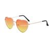 Vintage Metal Frame Uv400 Protection Fancy Accessories Glasses Shades Heart Sun Glasses Heart-Shaped Sunglasses