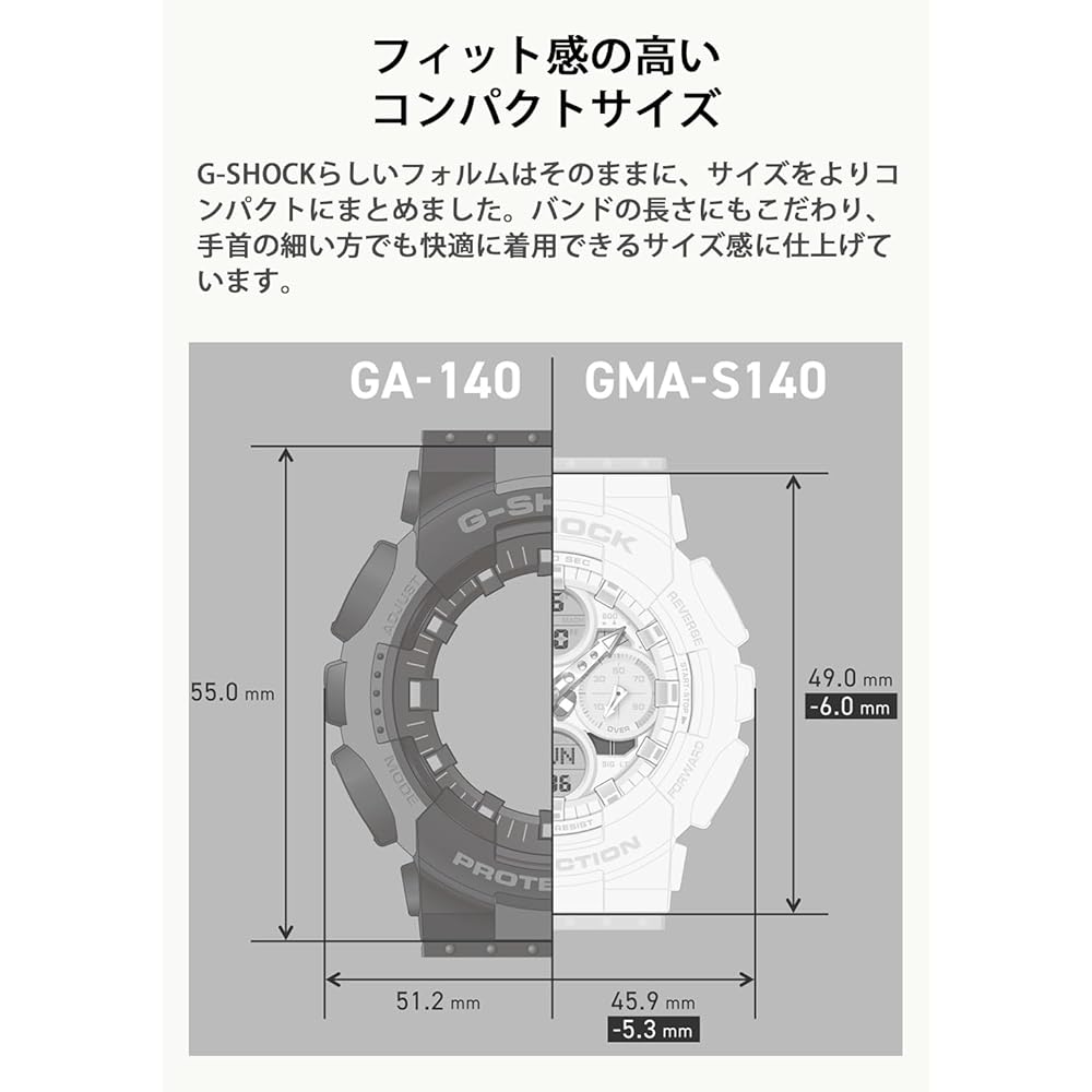 Casio G-Shock GMA-S140-7AJF Women's White Watch Eco-Friendly Material