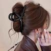 Safe Elastic Plastic Hair Claw Cross Solid Color Shark Clip Fashion Silicone Shark Clip  Women