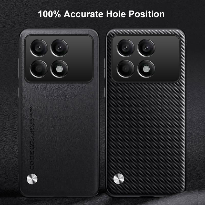 Роскошный чехол из искусственной кожи для Xiaomi Poco F6 Pro, задняя крышка, матовый силиконовый чехол для телефона с полной защитой для Poco F6Pro PocoF6 Pro 5G