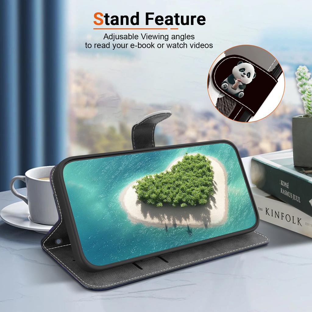 Handmade PU Leather Flip Case for Samsung Galaxy A53 5G (A536B/A536U/A536...)- Anti-Slip Shockproof Cover with Wrist Strap & Heart/Rose Cat Designs