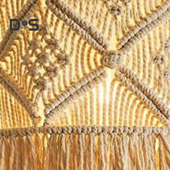 Абажур в стиле бохо с плетением, абажур ручной работы из макраме в стиле бохо, подвесной абажур из хлопковой веревки для спальни, гостиной, декора