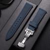 18/19/20/21/22/24mm Genuine Calfskin Leather Watchband for Omega Business Belt for Seiko Butterfly Buckle Brown Men Watch Straps