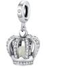 New 925 Silver Pearl Set Charms Ring Fish Flower Earrings Bead Pendant Fit Bracelet Necklace Jewelry Gift