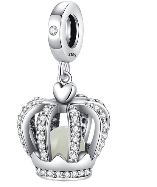 New 925 Silver Pearl Set Charms Ring Fish Flower Earrings Bead Pendant Fit Bracelet Necklace Jewelry Gift
