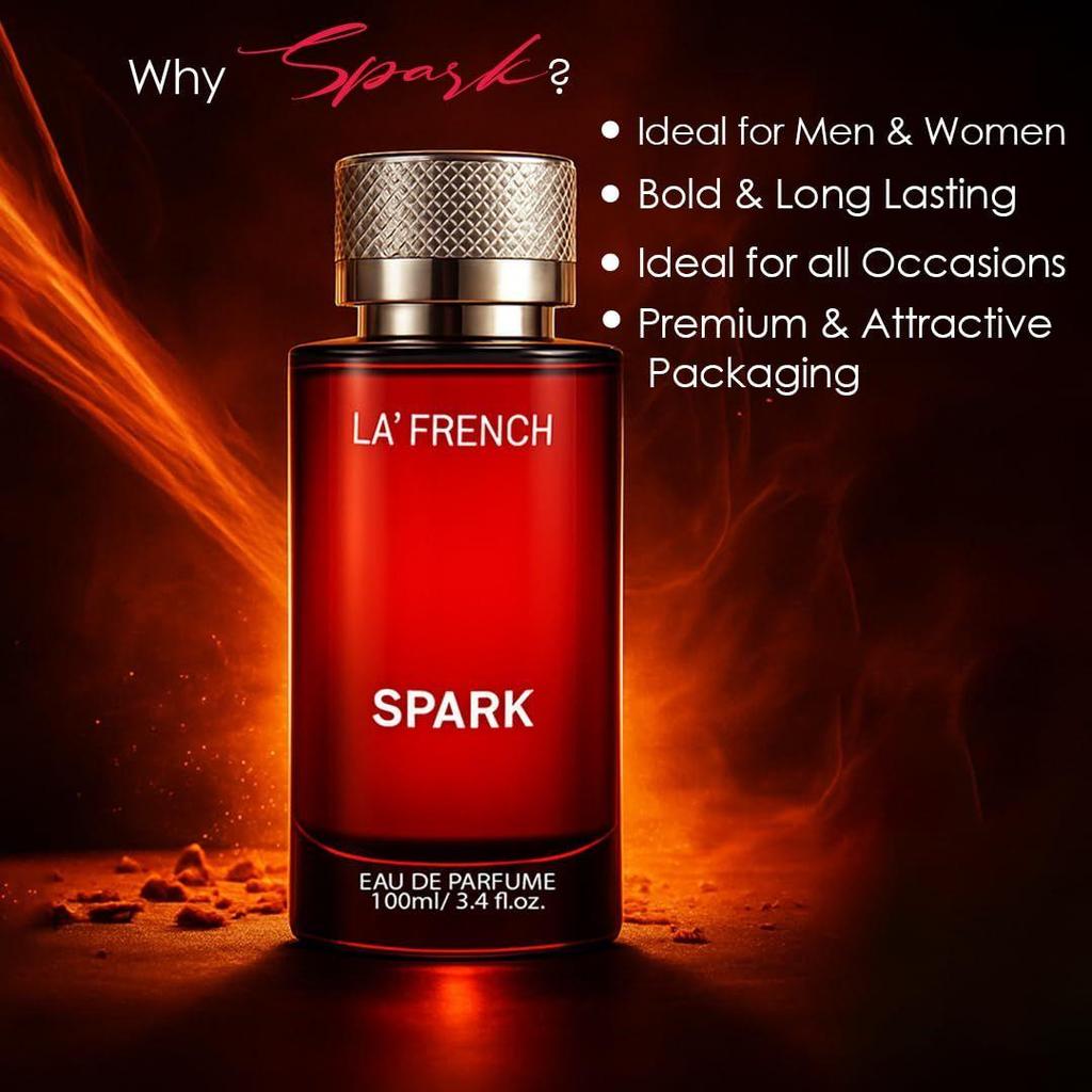 La French Spark Туалетная вода – 100 мл | Стойкий парфюм для мужчин и женщин | Смелый, унисекс аромат | Идеально для всех случаев
