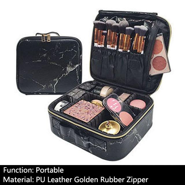 Female Alligator Makeup Case Leather Professional Cosmetic Case Brushes Make Up Suitcase Women Travel Beautician Cosmetics Bag