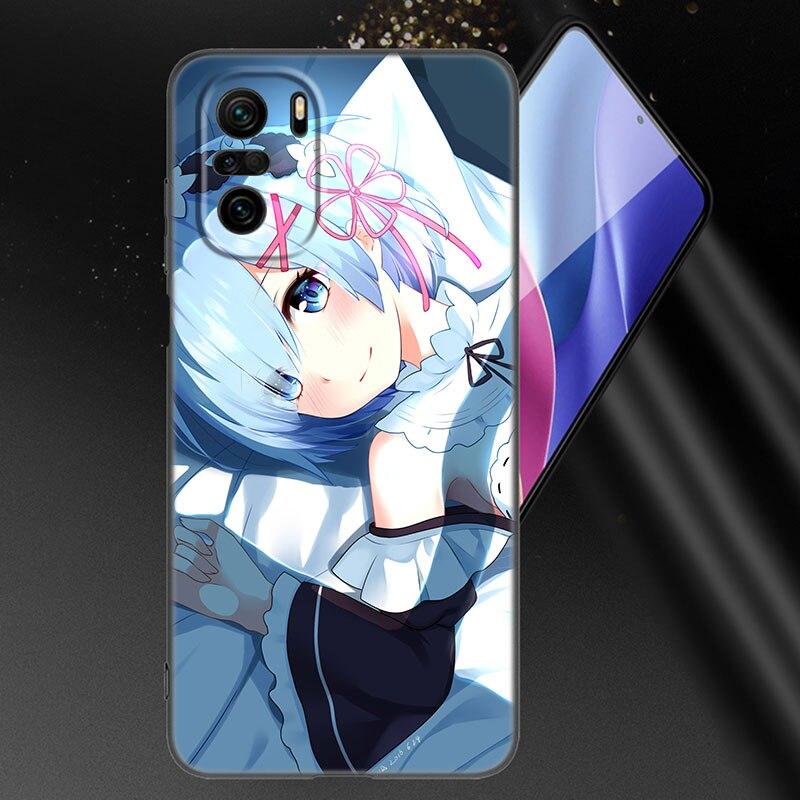 Чехол для телефона Anime Cute REM для Xiaomi Mi POCO X3 NFC GT M4 M3 12 11T 10T Pro A3 11 Lite NE 5G 12X 11i F3, мягкий черный чехол из ТПУ
