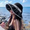 Новая летняя универсальная уличная кепка-панама с большим козырьком, портативная защита от солнца, шляпа от солнца, женская шляпа с бантом
