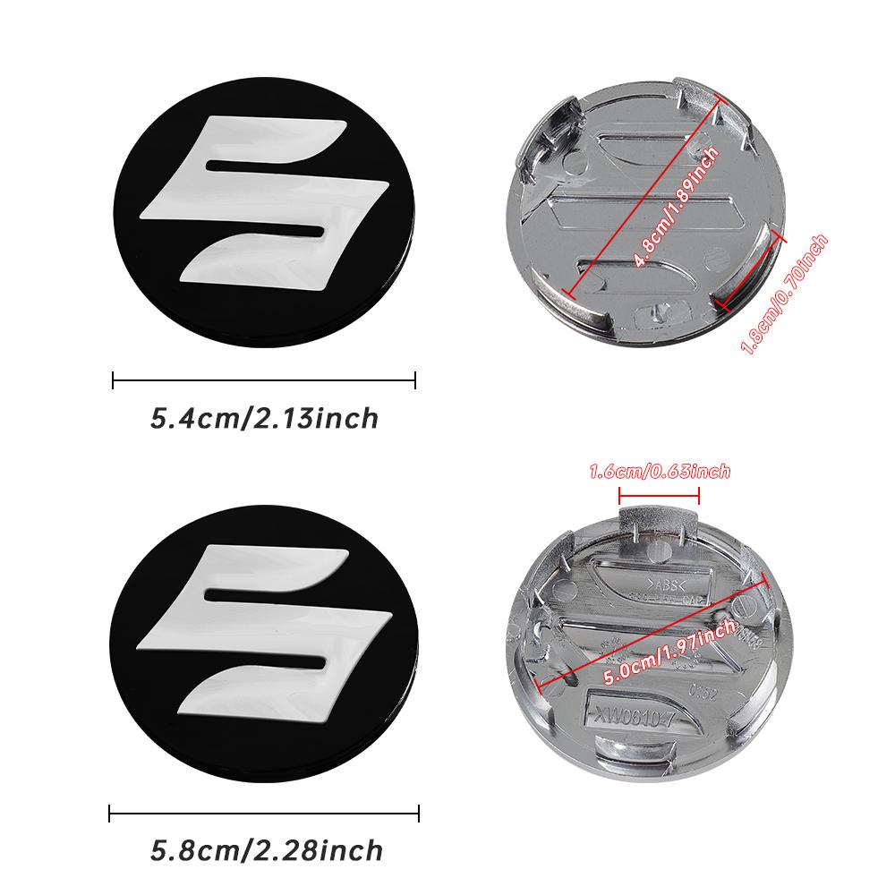 4PCS 54mm 58mm Car Badge Wheel Center Cap Hub Cover Replacement For Suzuki Grand Vitara Baleno GSX SX4 Swift Jimmy Alto Samurai