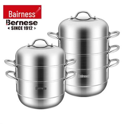 Двухъярусная пароварка Bernice из нержавеющей стали, 28 см