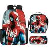 Spider-Man schoolbag three-piece set student large-capacity storage backpack outdoor portable backpack