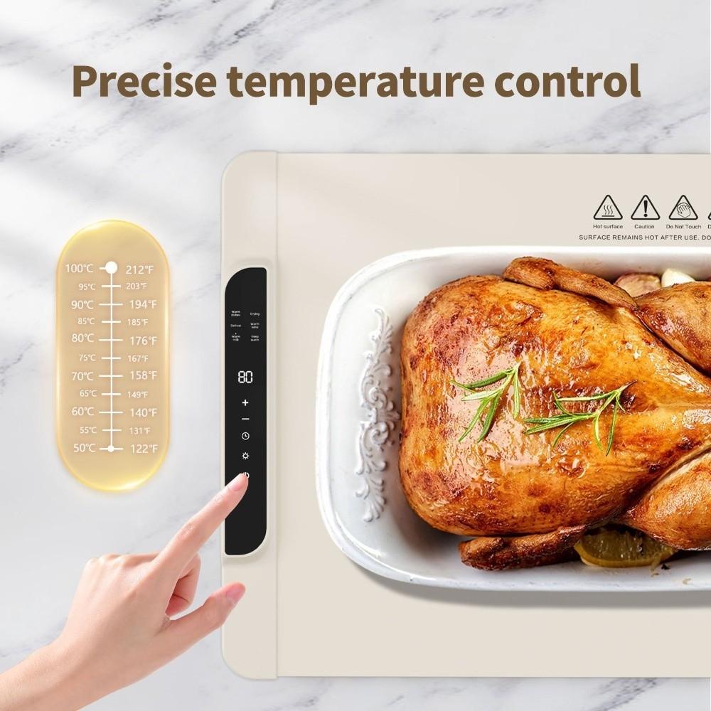 Нескользящий коврик для подогрева пищи с регулируемой температурой, электрический нагревательный поднос, бытовая столовая