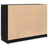 Sideboard with Drawers Black Oak Effect 100.5 x 35 x 76 cm