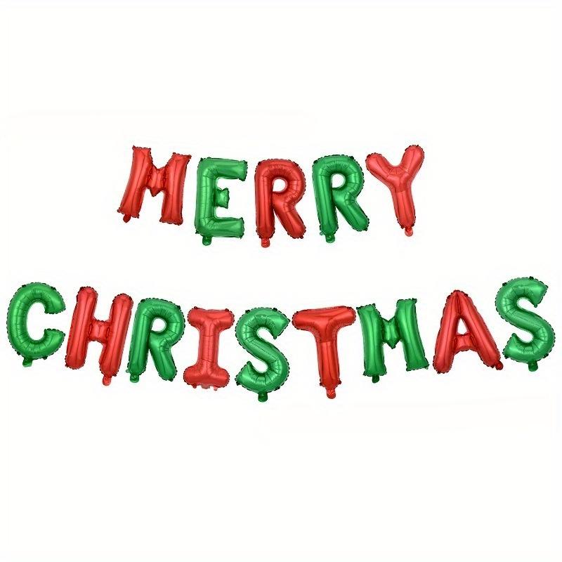 Набор баннеров из воздушных шаров «Счастливого Рождества», 14 шт./набор, Алюминиевая фольга, Украшения для рождественской вечеринки, Праздничное украшение для помещений и улицы
