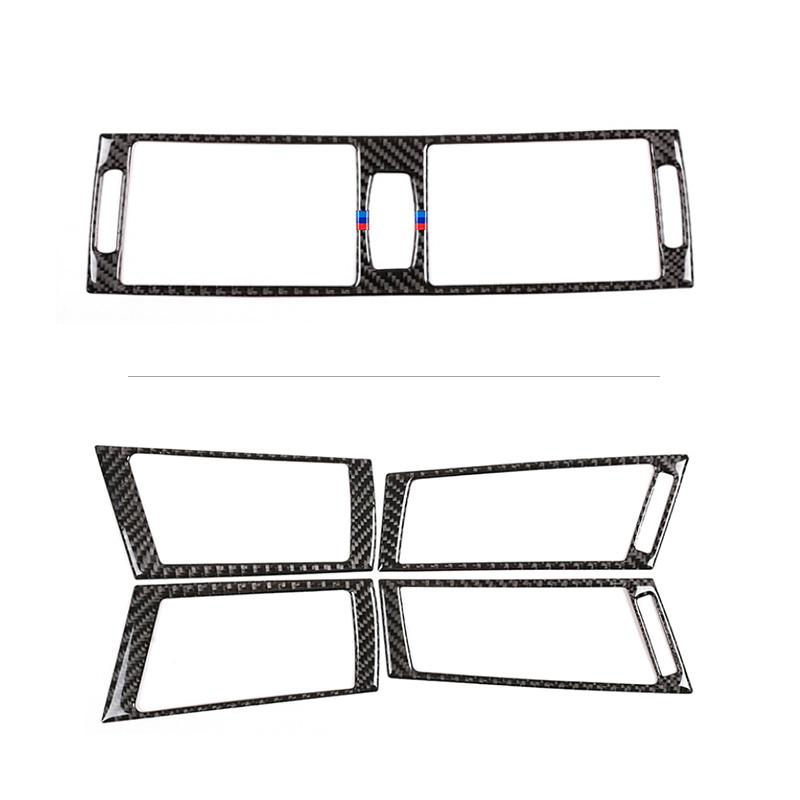 Для BMW X5 X6 E70 E71 2008 2009 2010 2011 2012 2013 Автомобильный центр из углеродного волокна/боковой кондиционер, вентиляционное отверстие на выходе