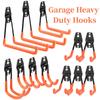 Сверхмощный металлический крючок, органайзер для гаража, настенное крепление, велосипедная вешалка, крючки, настенное крепление, противоскользящий крючок для хранения для лестниц, садовый инструмент