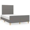 vidaXL Bettgestell ohne Matratze Dunkelgrau 120x200 cm Stoff